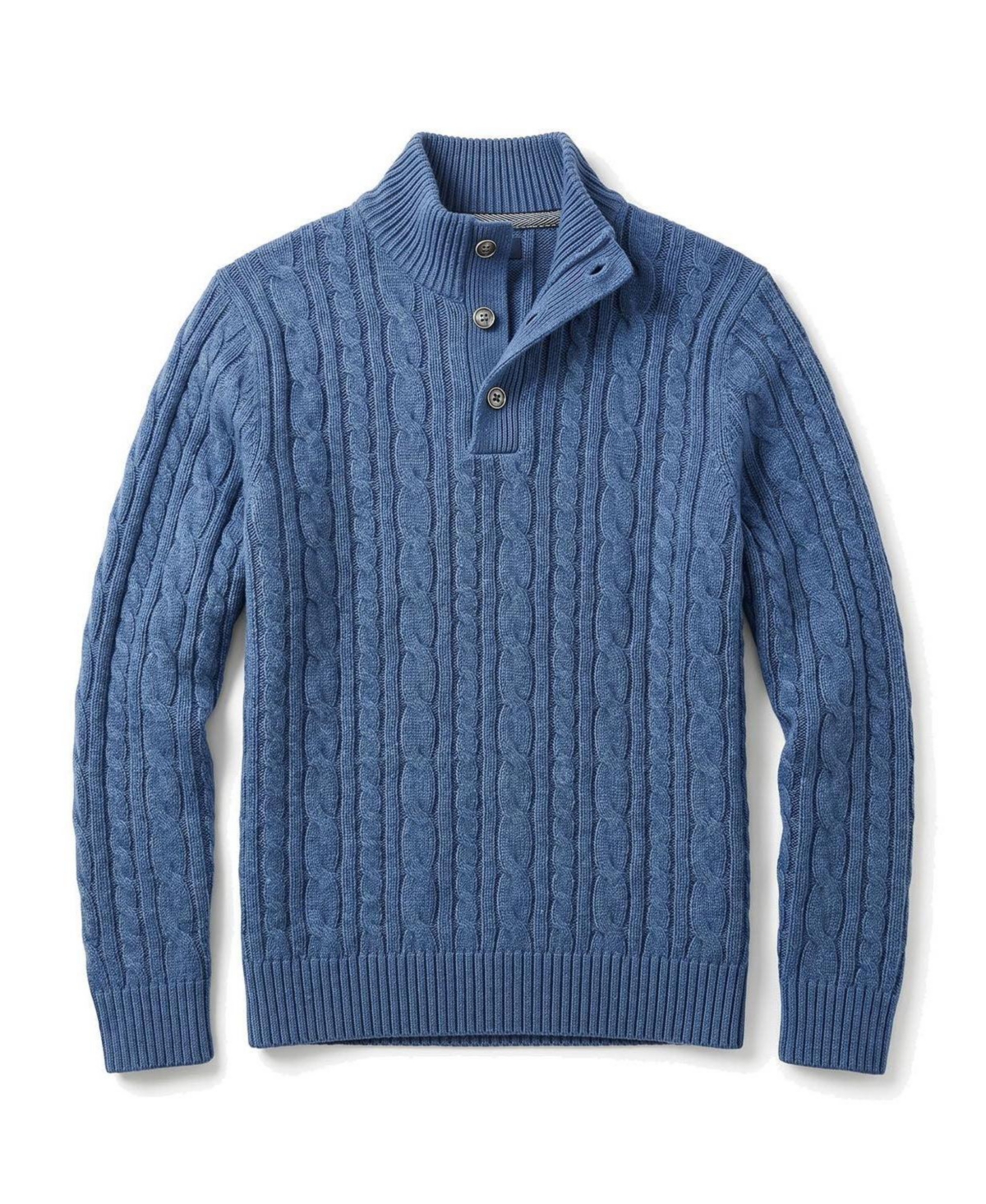 Hope & Henry Toddler Boys' 2T - 4T Organic Mock Neck Cable Sweater