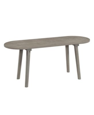 43” Solid Wood Farmhouse Dining Bench with Rubber Wood Legs