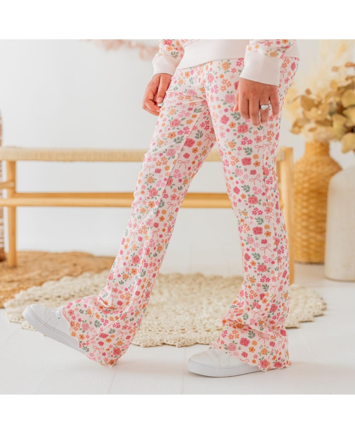 Sweet Wink Little Girls Berry Floral Flare Legging