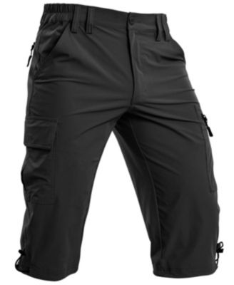 Quick Dry Men's Capri Cargo Shorts 5 Pockets Hiking Fishing Athletic Wear
