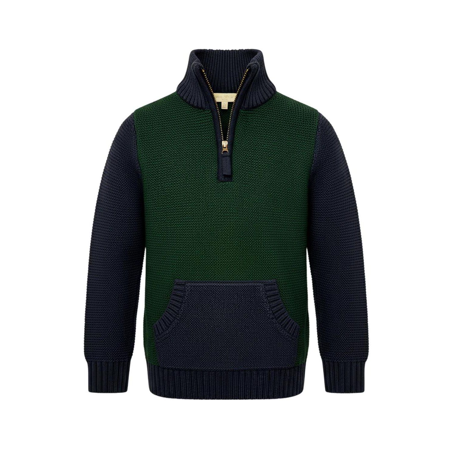 Little Boys (5-7) Organic Half Zip Kanga Sweater