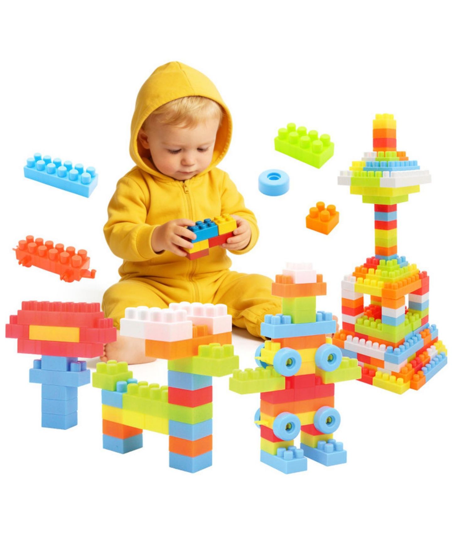 Детские конструкторы SUGIFT Stem Montessori Building Blocks 150-Piece Set, Ages 3+, цвет: Open Miscellaneous — фото 9