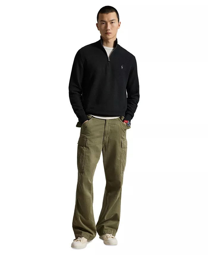 Men's Mesh-Knit Cotton Quarter-Zip Sweater - thumbnail 7