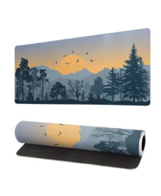 Extended Topographic Contour Gaming Non-Slip Desk Pad Compatible with Laptops, Keyboards, and Mice
