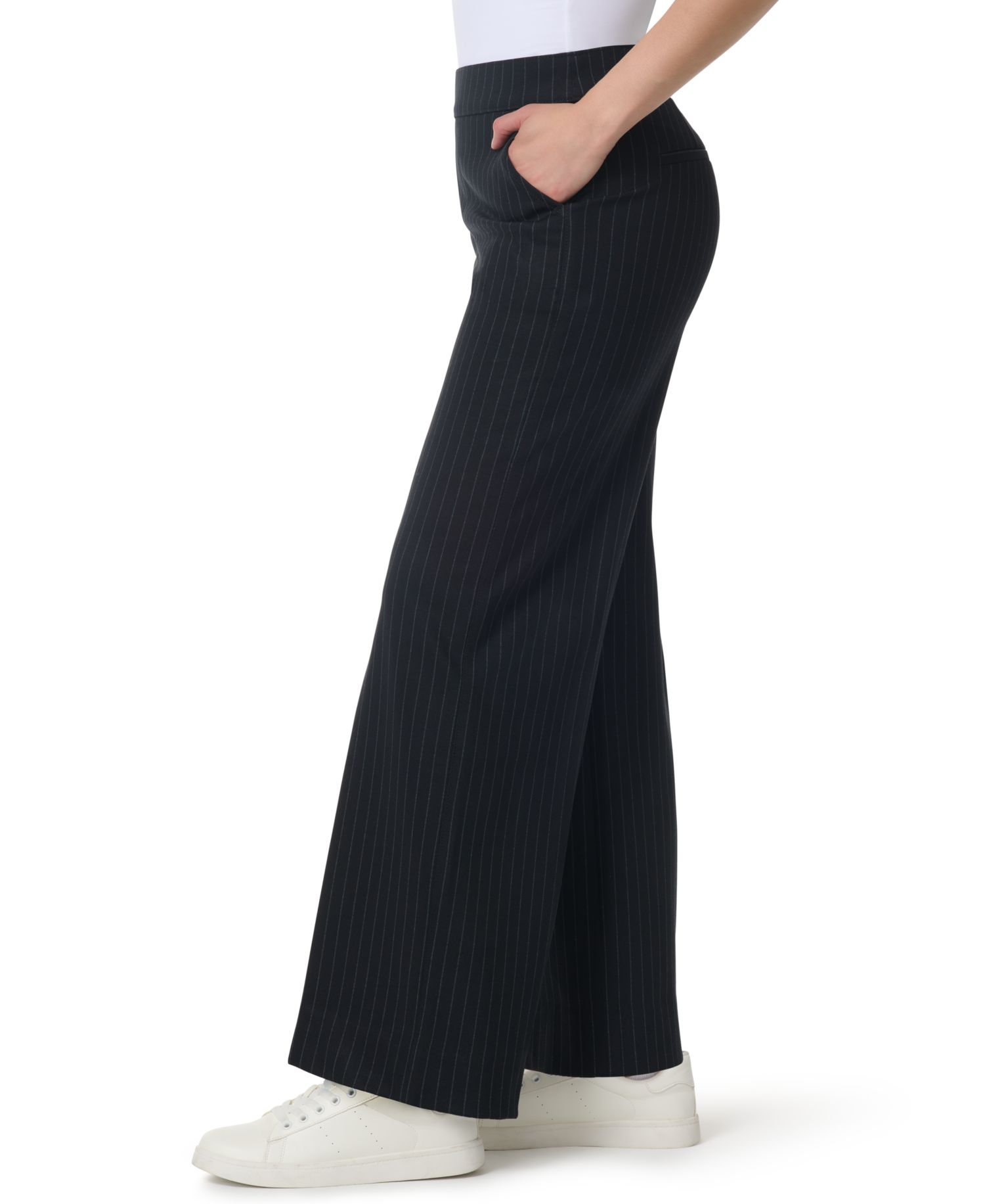 Women's High-Rise Wide-Leg Ponte Pants