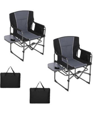 Folding Aluminum Director Chair 400 lbs Capacity Camping Chairs