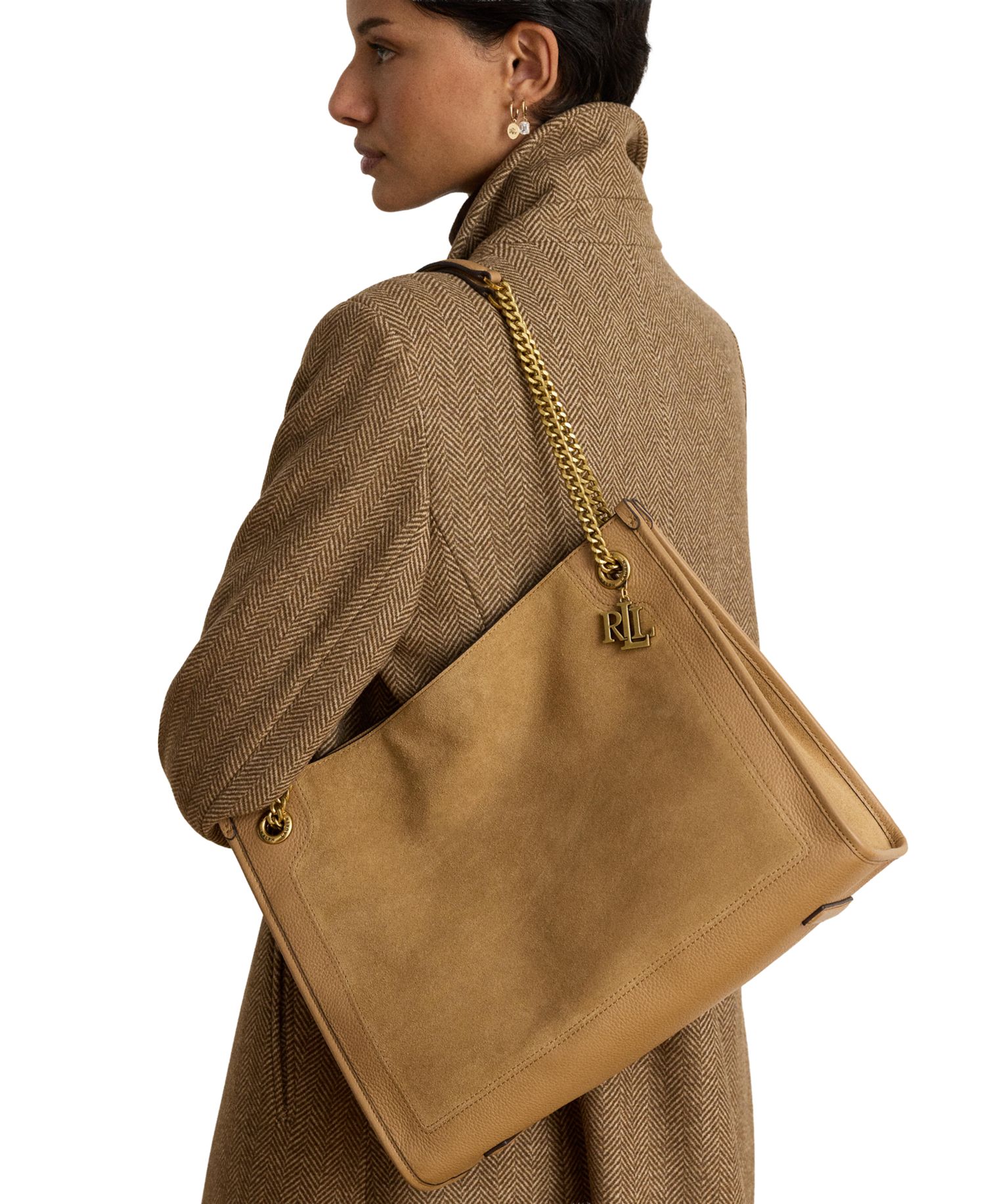 Bradley Suede Large Shopper Tote Bag