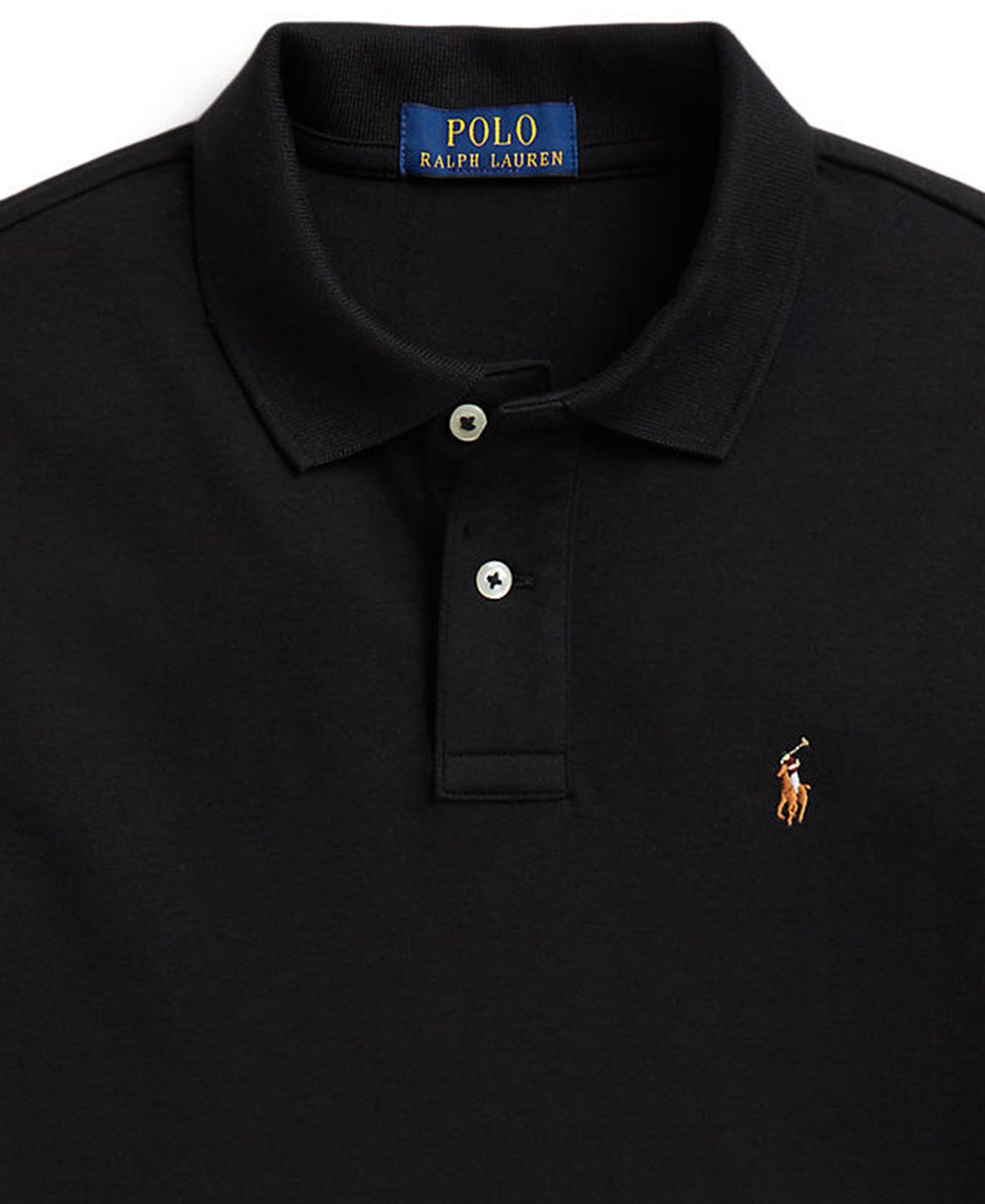 Поло Polo Ralph Lauren Soft Cotton Long-Sleeve Polo для мальчиков, цвет: Чёрный — фото 3