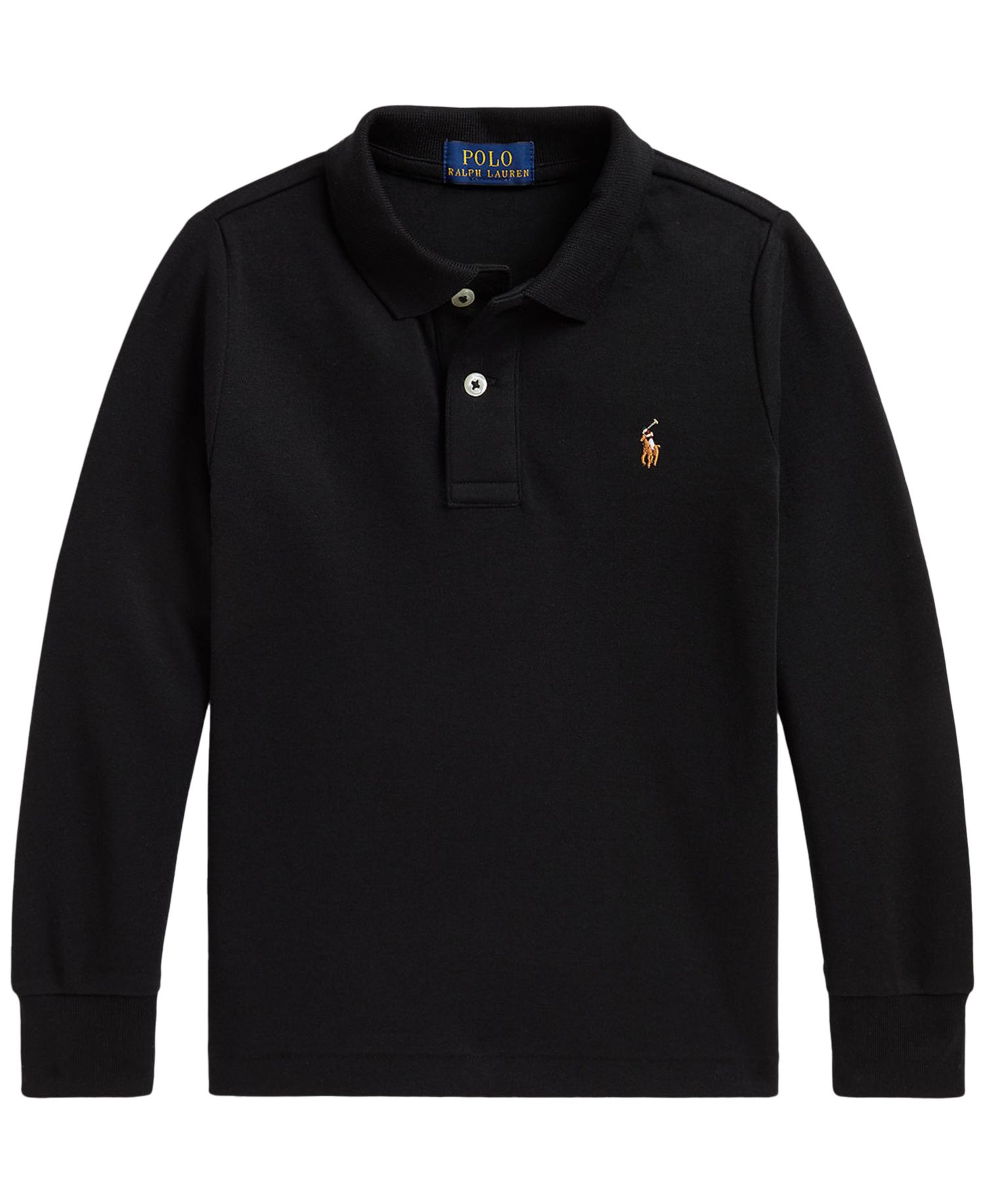 Boys' 2T-7 Soft Cotton Long-Sleeve Polo Shirt