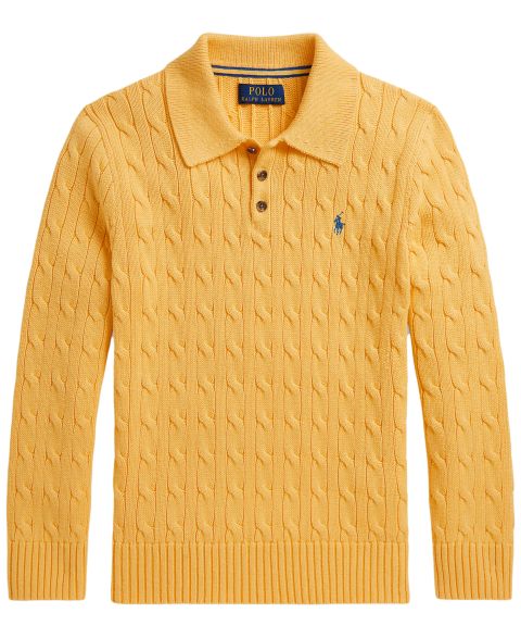 Свитер Polo Ralph Lauren Cable-Knit Cotton Polo для мальчиков, цвет: Пляжный жёлтый
