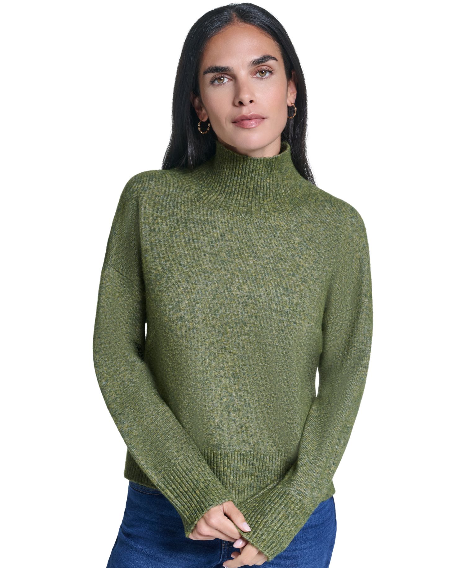 Women's Funnel-Neck Long-Sleeve Sweater