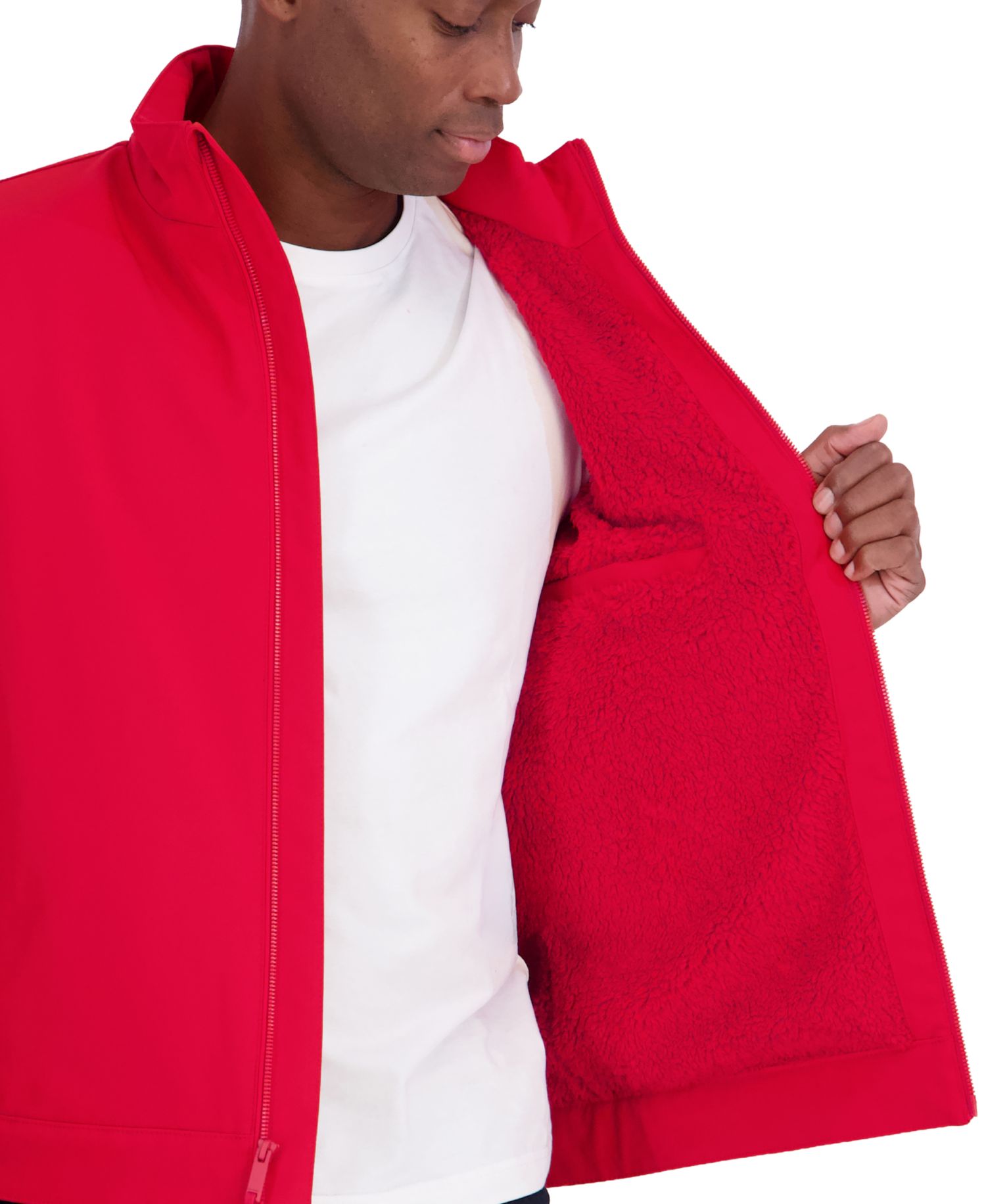 Men's Sherpa Lined Softshell Stand Collar Jacket