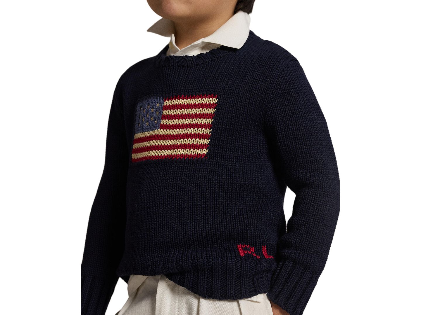 Свитер Polo Ralph Lauren The Iconic Flag Sweater для мальчиков, цвет: Тёмно-зелёный тёмно-синий — фото 4