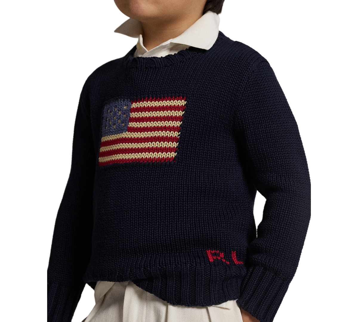 Polo Ralph Lauren Toddler and Little Boys The Iconic Flag Sweater