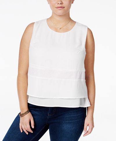 Standards and Practices Trendy Plus Size Tiered Top