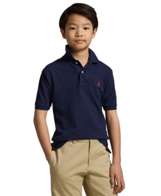 8-20 Boys' Cotton Mesh Logo Polo Shirt