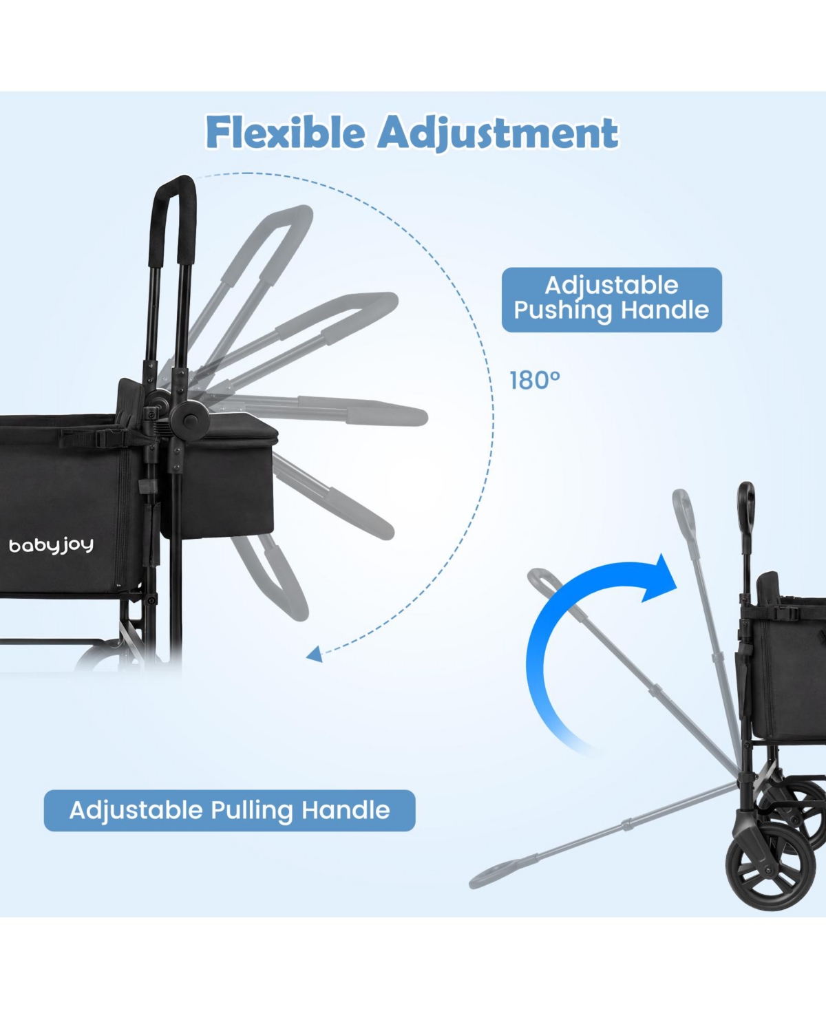 Costway Baby 2 1 Stroller Folding High Landscape Pushchair with Bassinet Mode
