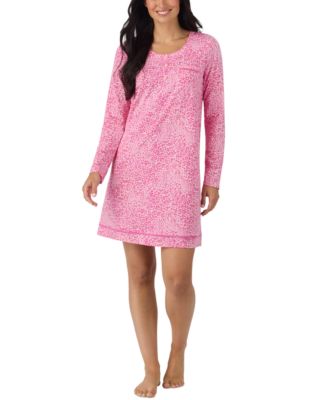 Women's Long-Sleeve Crewneck Knit Sleep Shirt