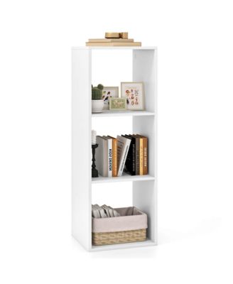 3-Cube Bookcase Open Back Bookshelf with Anti-tip Kit Modern Style Organizer