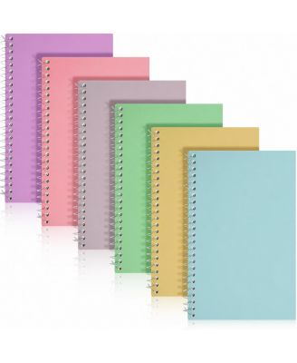2 Subject Spiral Notebooks College Ruled 100 Sheets Durable Pocket Divider Bulk for Office School Home