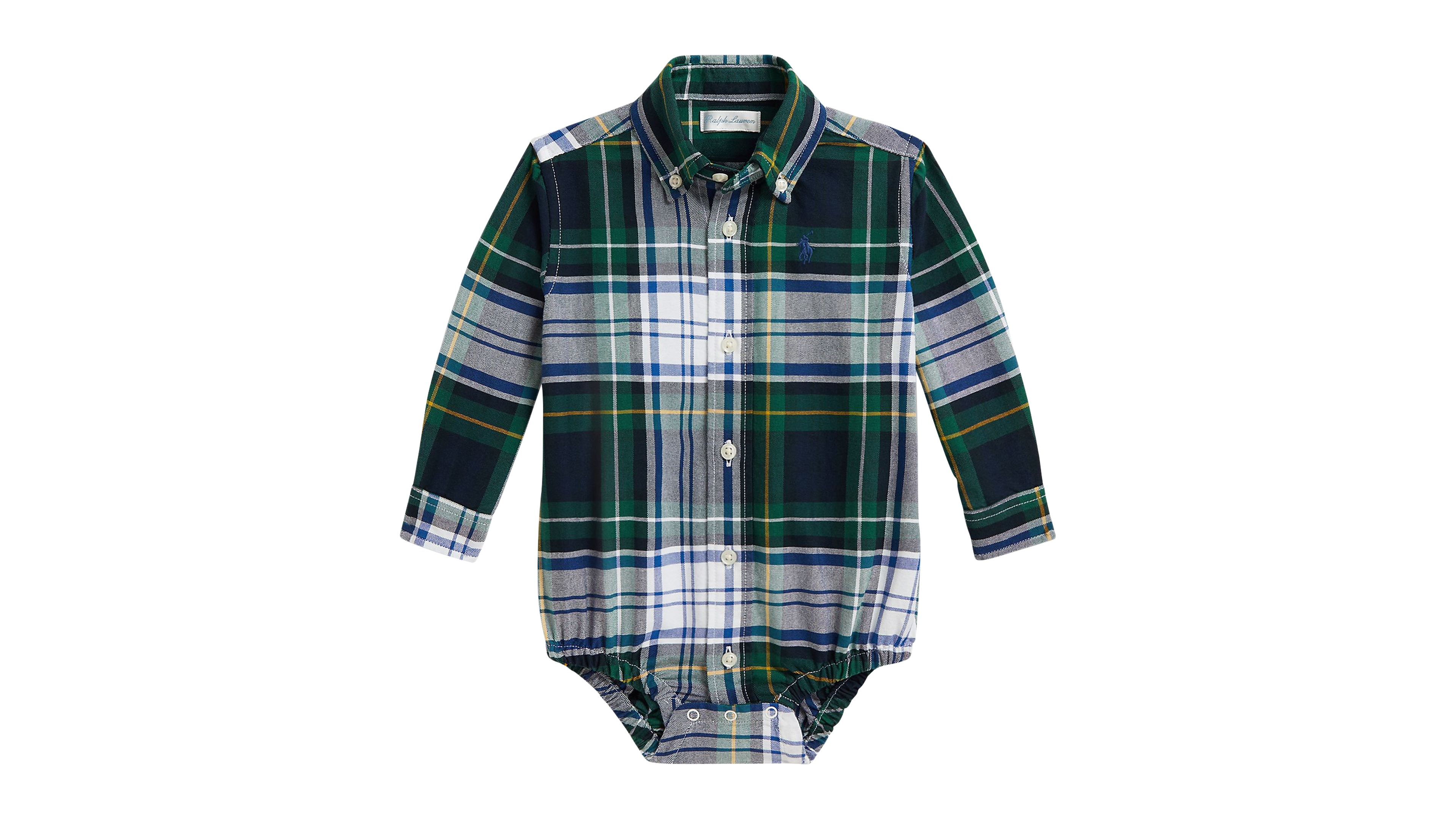 Polo Ralph Lauren Baby Boys' Plaid Cotton Oxford Bodysuit