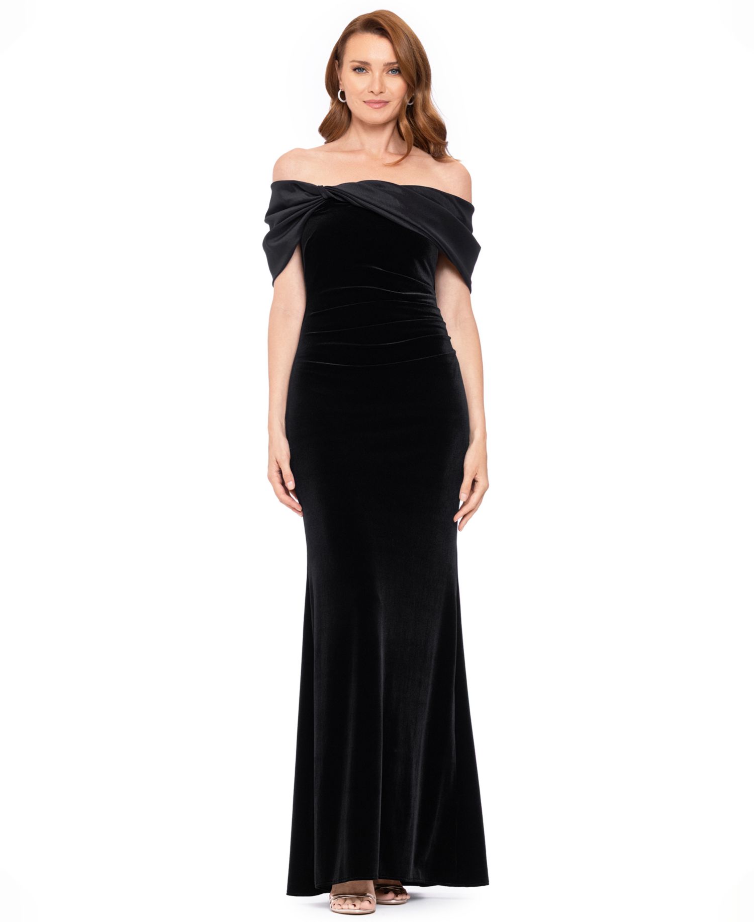Women's Velvet Off-the-Shoulder Dress