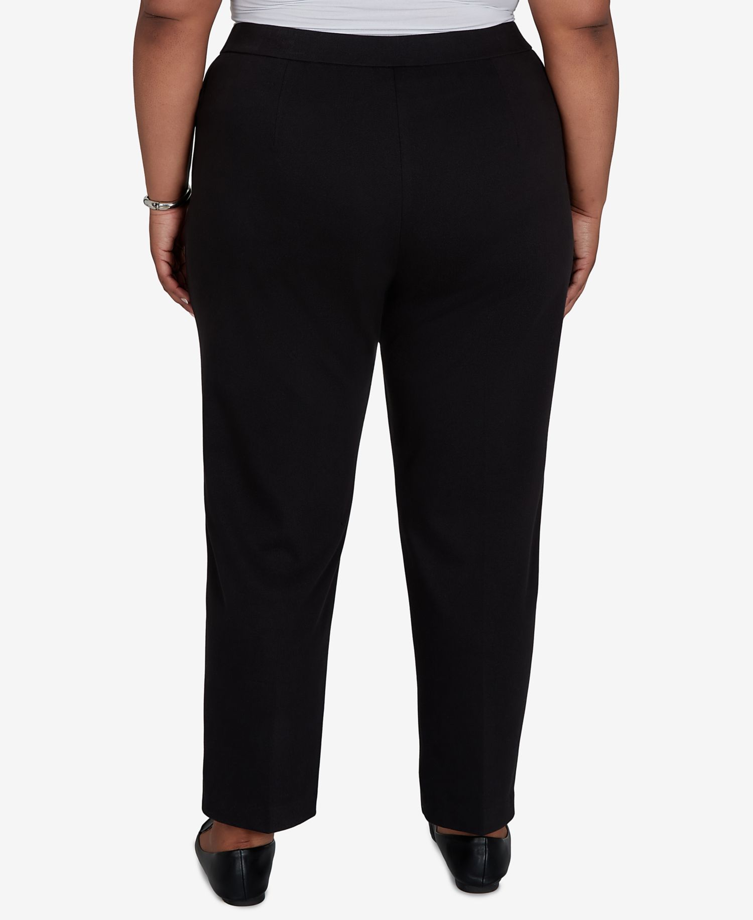 Plus Size Travel Advisory Pull-on Straight Pants