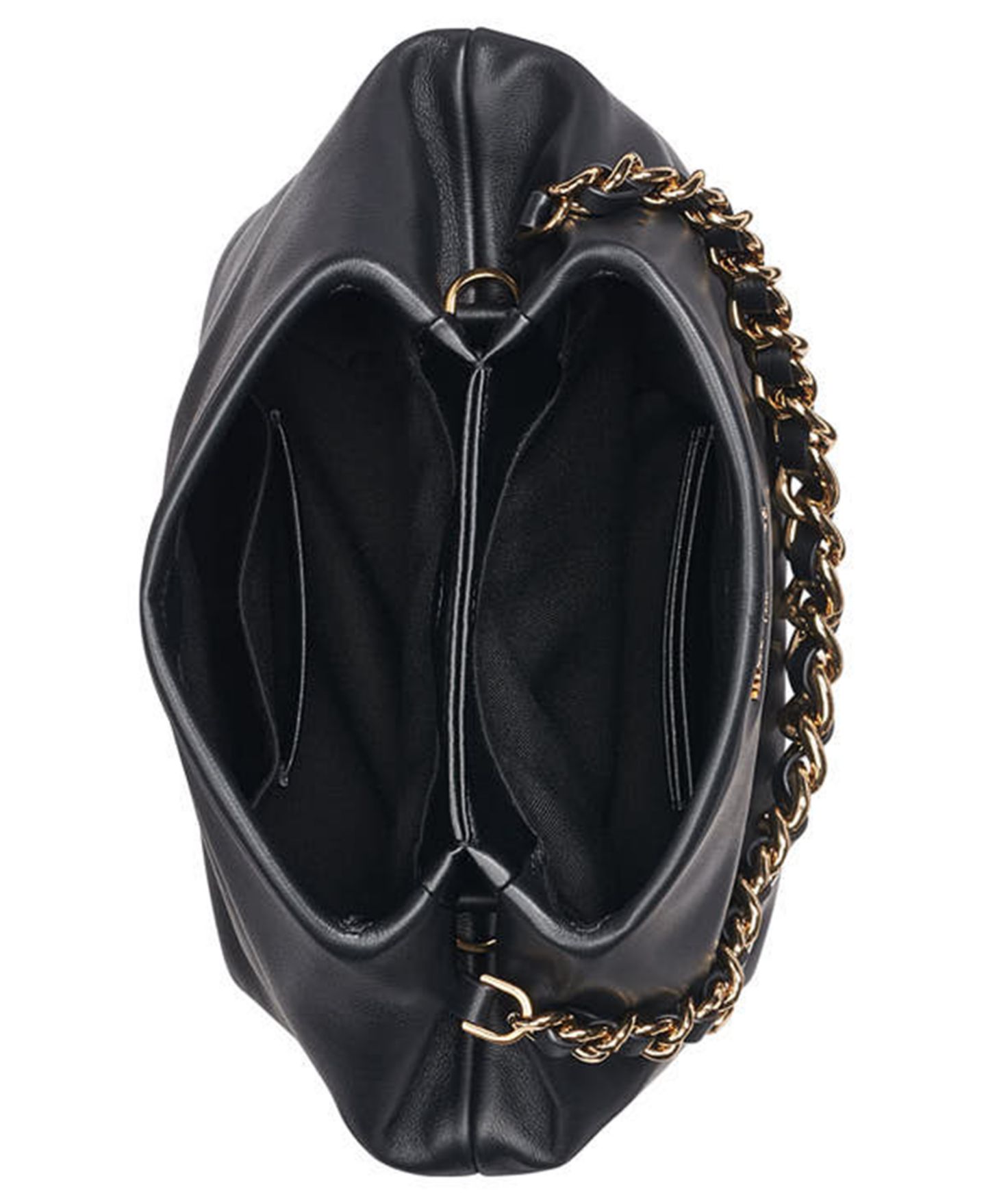 Женский клатч KARL LAGERFELD PARIS Giovanna Medium Leather Clutch Handbag, цвет: Чёрный / Золотой — фото 8