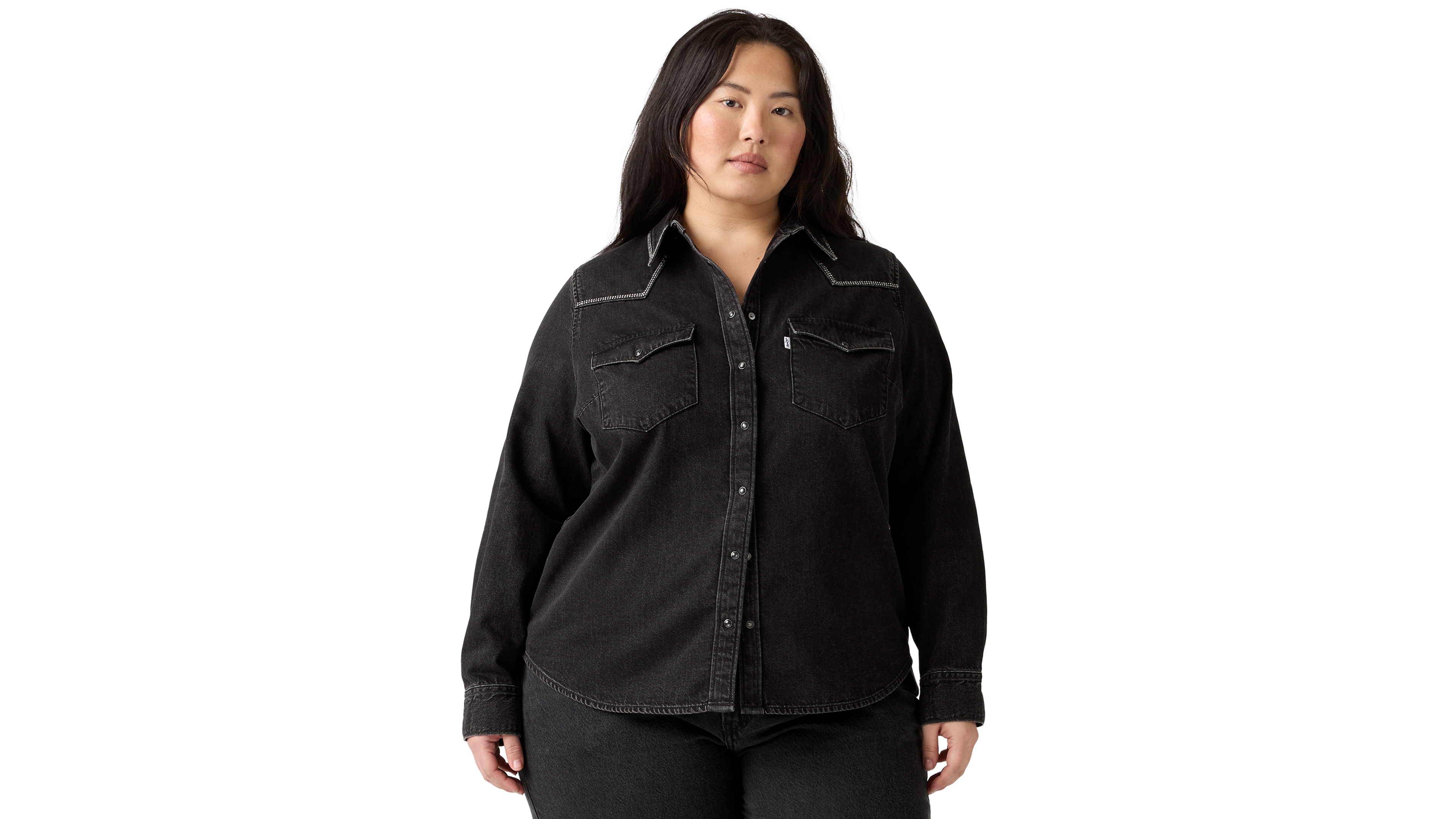 Levi's Plus Ultimate Western Denim Button-Up Shirt
