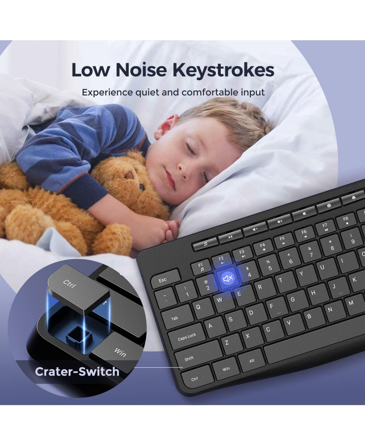 Lofree Wired Quiet Low-Profile Keyboard for Usb