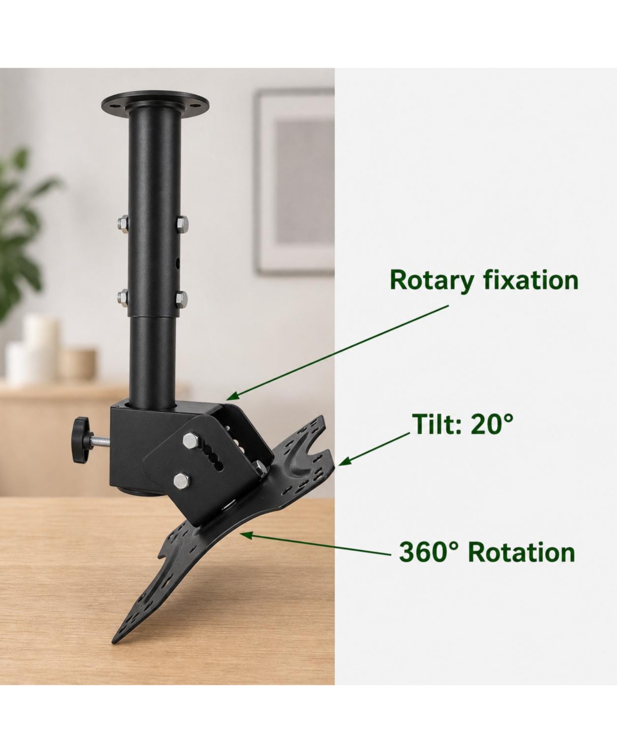 Lofree Adjustable Tilt Swivel Tv Ceiling Mount Bracket, Fits 14"-42"