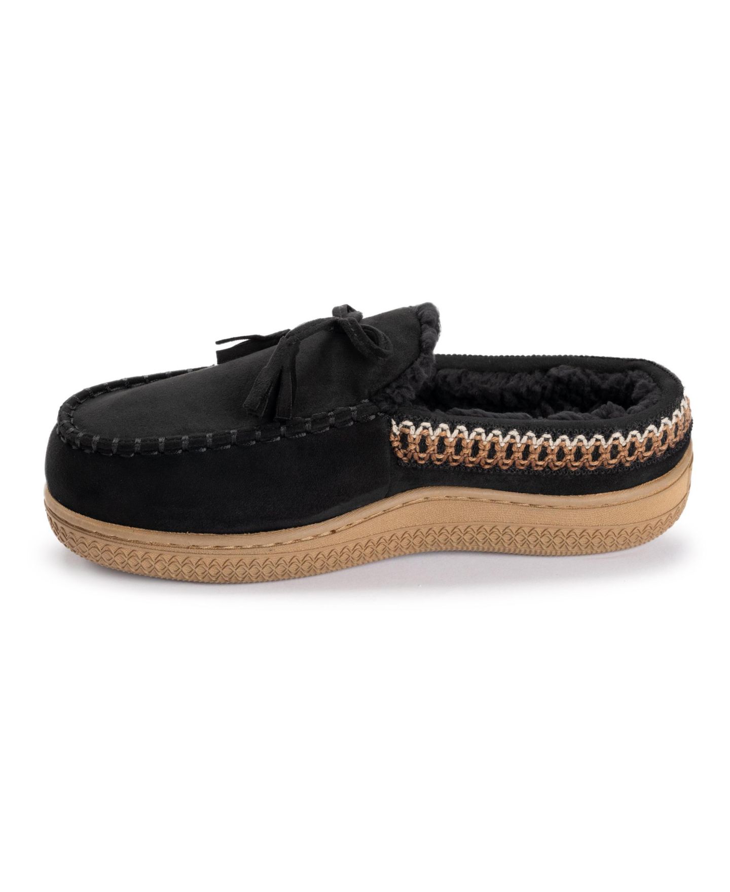 Женские тапочки MUK LUKS Marjorie Moccasin Contour Slippers, цвет: Чёрный — фото 6