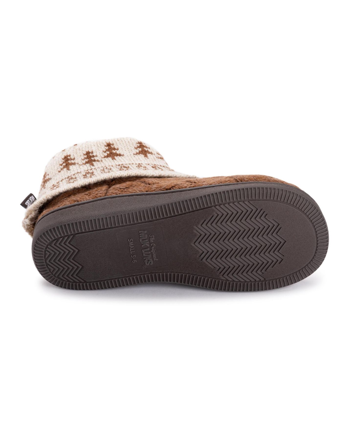 Женские тапочки MUK LUKS Rochelle Bootie Slippers, цвет: Коричневый — фото 4