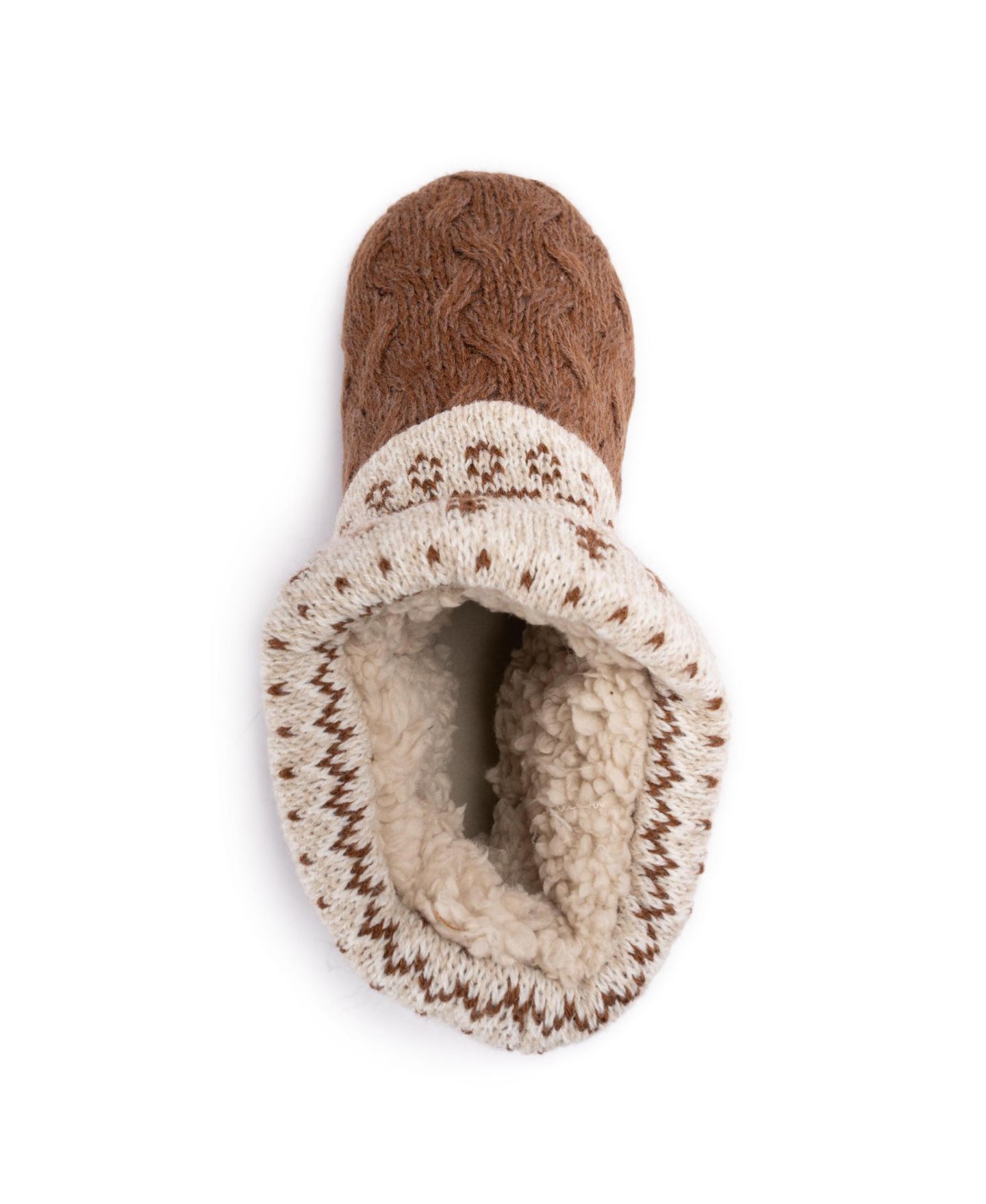 Женские тапочки MUK LUKS Rochelle Bootie Slippers, цвет: Коричневый — фото 8