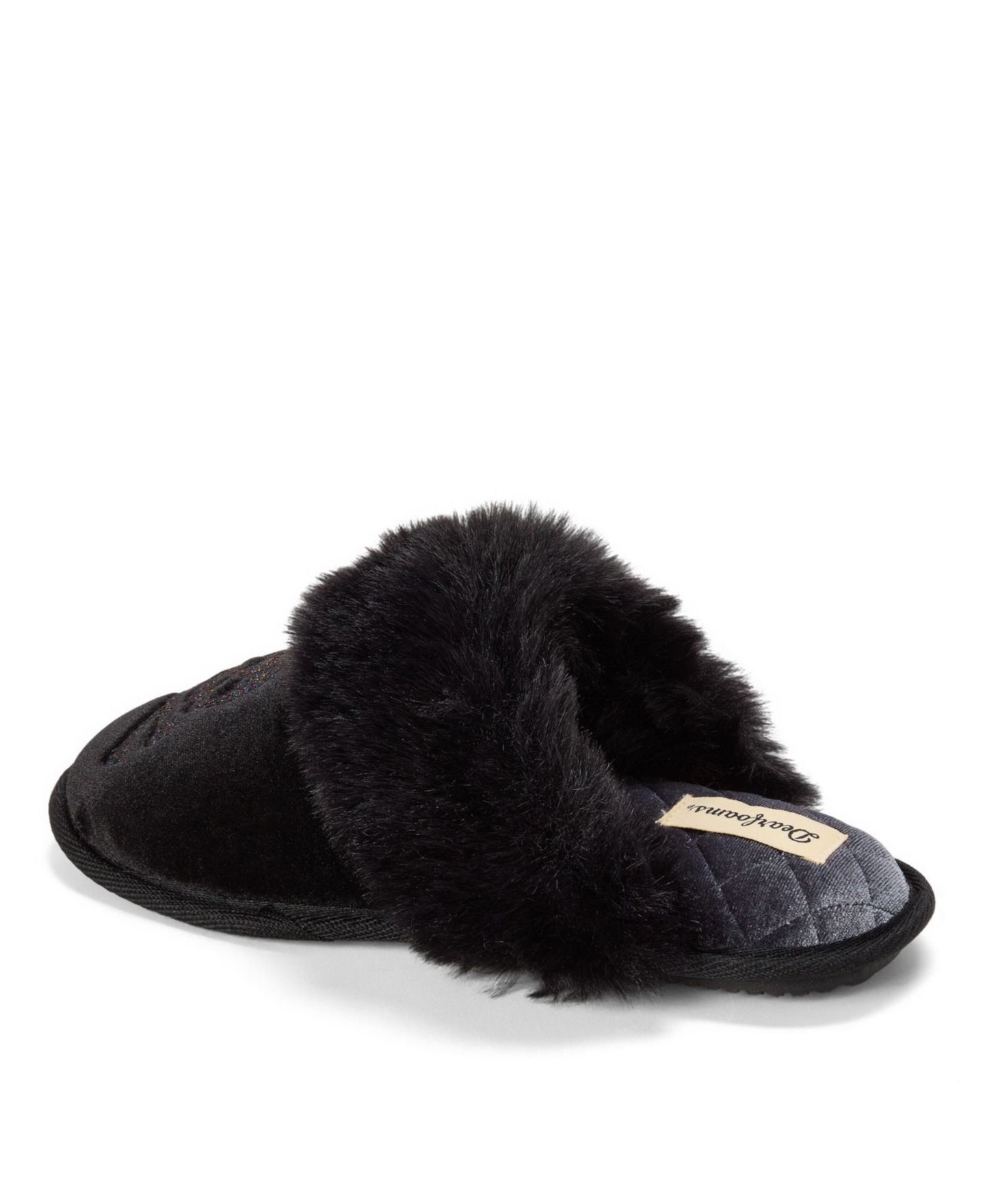 Женские тапочки Dearfoams Halloween Velour Scuff Slippers, цвет: Чёрный — фото 6