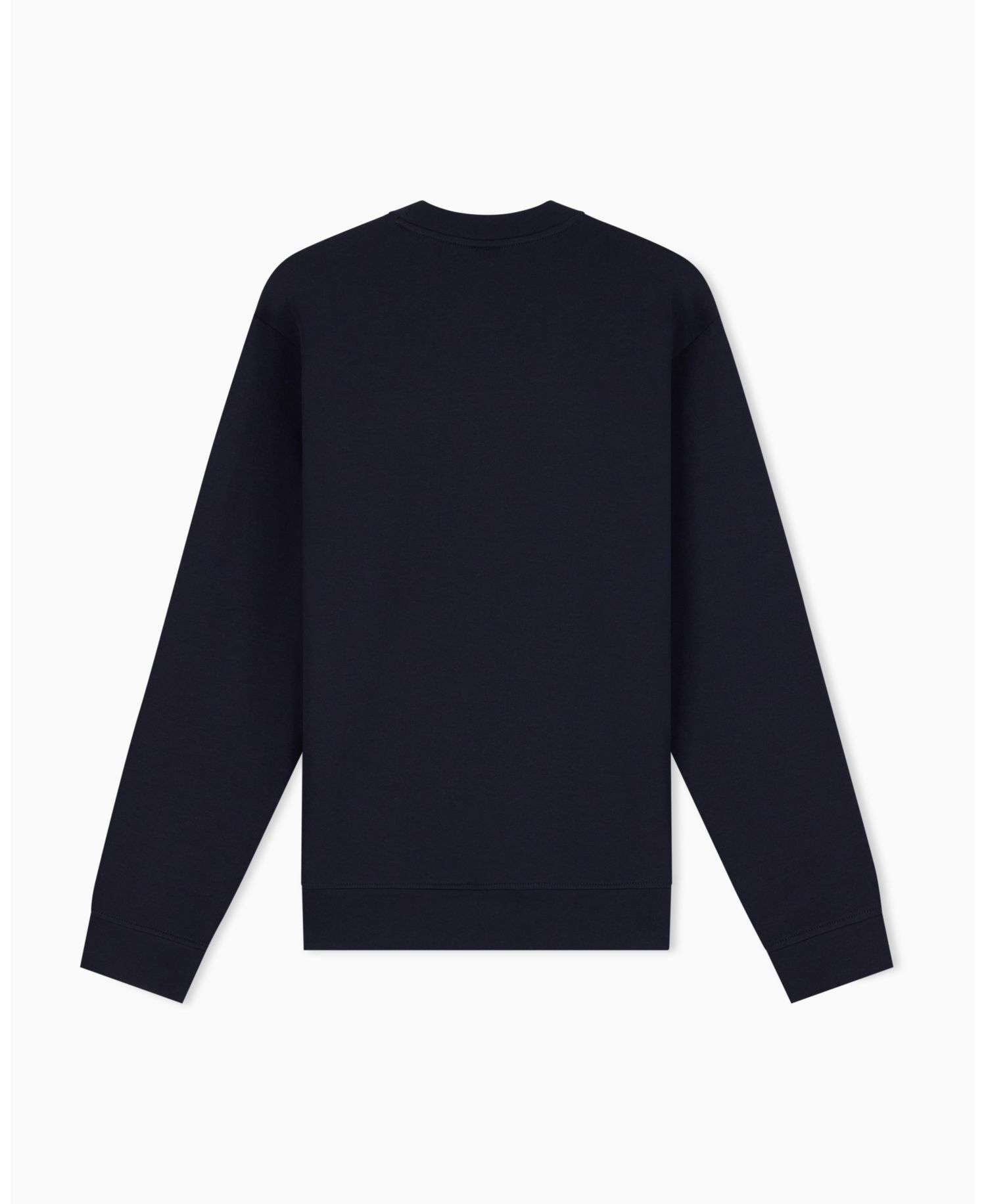 Men's Long Sleeve All-Over Logo Bonded Cotton Crewneck Sweatshirt
