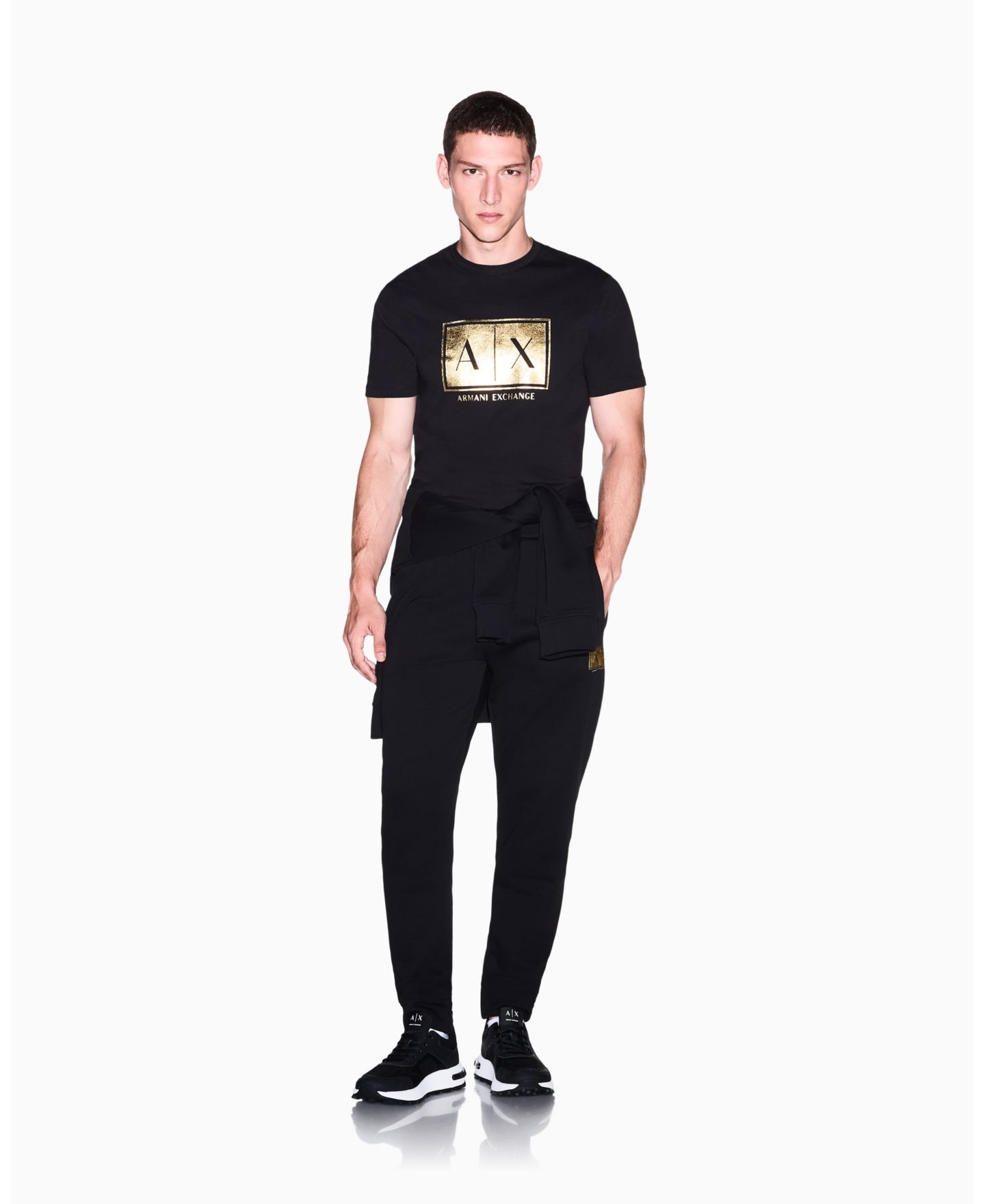Мужская футболка A|X Armani Exchange Box Logo, цвет: Alloy — фото 20