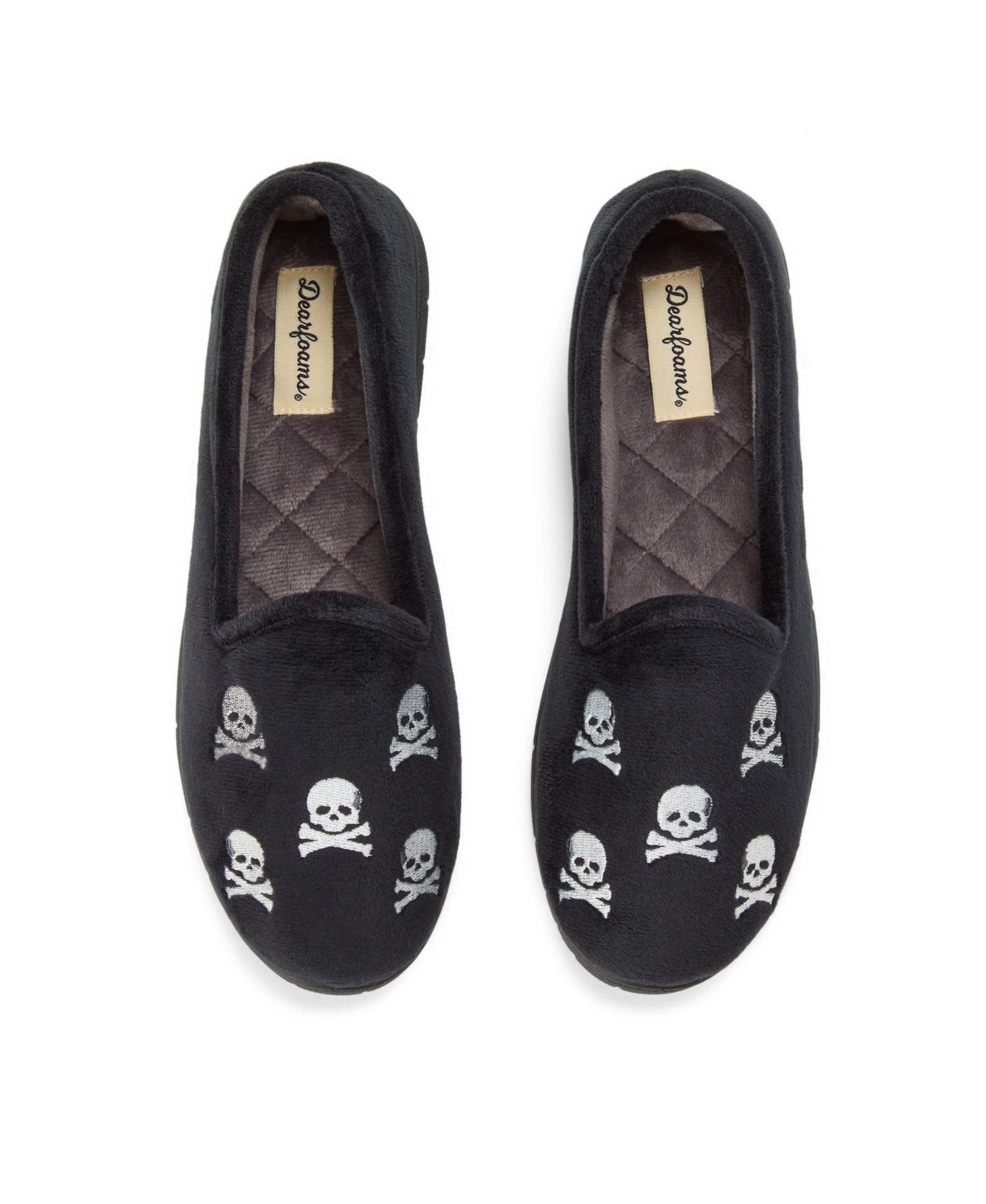 Женские тапочки Dearfoams Halloween Velour Closed Back Slippers, цвет: Чёрный — фото 4