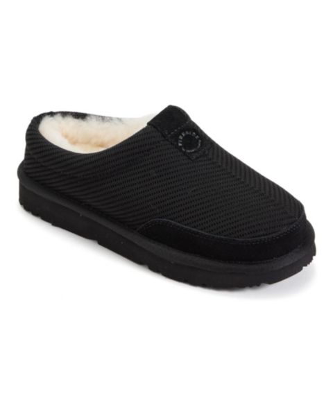 Женские сабо Dearfoams Fireside by Greta Sport Knit Twill Clog Water Repellent Slippers, цвет: Чёрный
