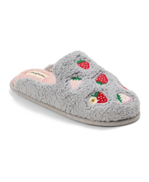 Женские тапочки Dearfoams Teddy Scuff Slipper, цвет: Серый