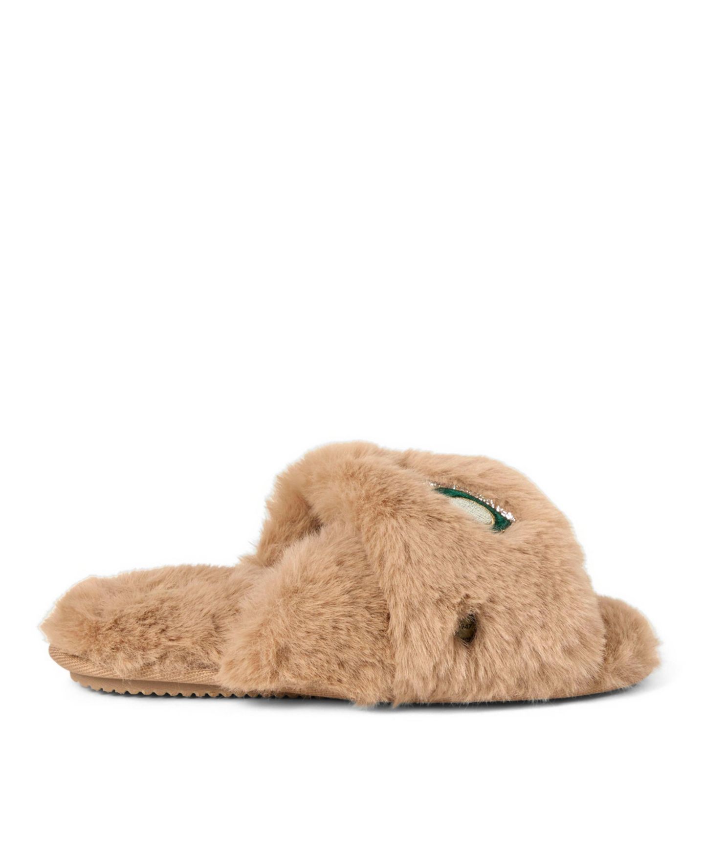 Женские тапочки Dearfoams Fur Slide Slippers, цвет: Латте — фото 2