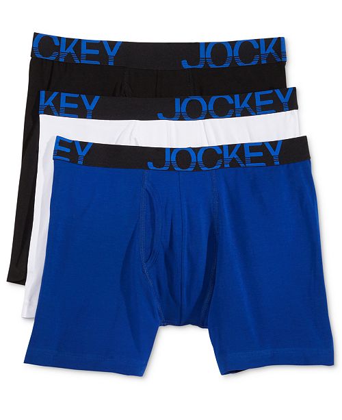 Jockey Active Stretch Tagless Midway Boxer Brief 3 Pack & Reviews ...