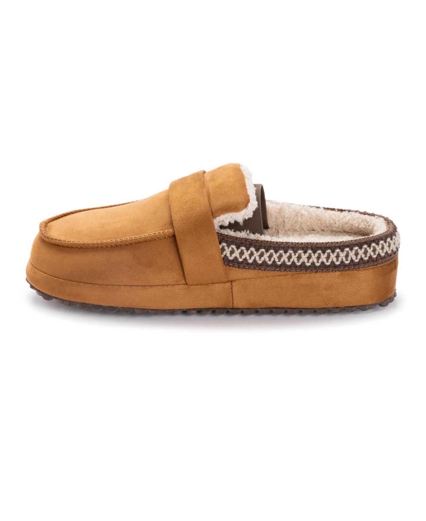 Женские сабо MUK LUKS Cabin Moccasin Mule Slippers, цвет: Рыжевато-коричневый — фото 6