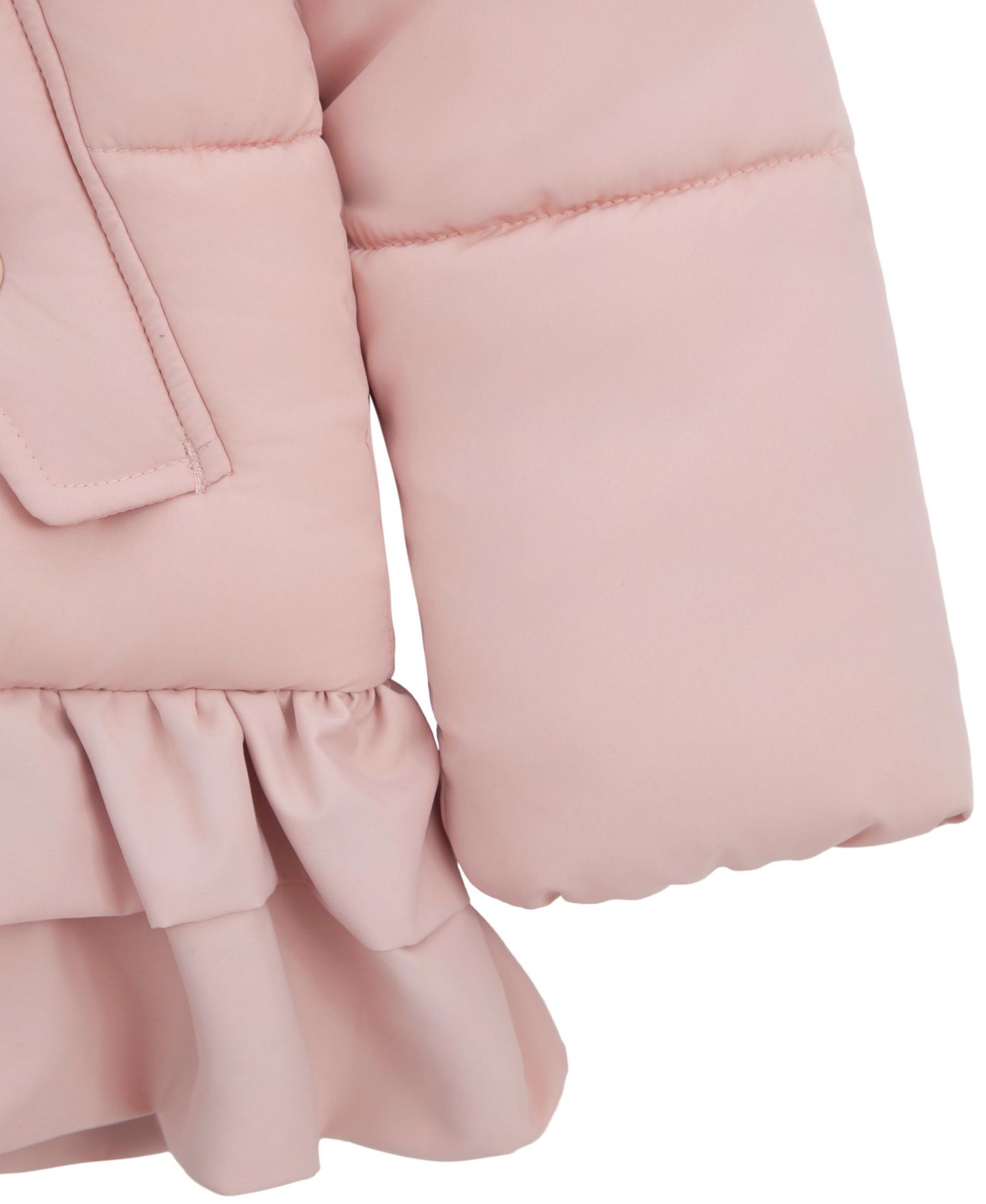 Куртка Rokka&Rolla Rosie Fleece-Lined Ruffle Puffer Coat 2T-5T для девочек-малышей, цвет: Розовый — фото 4