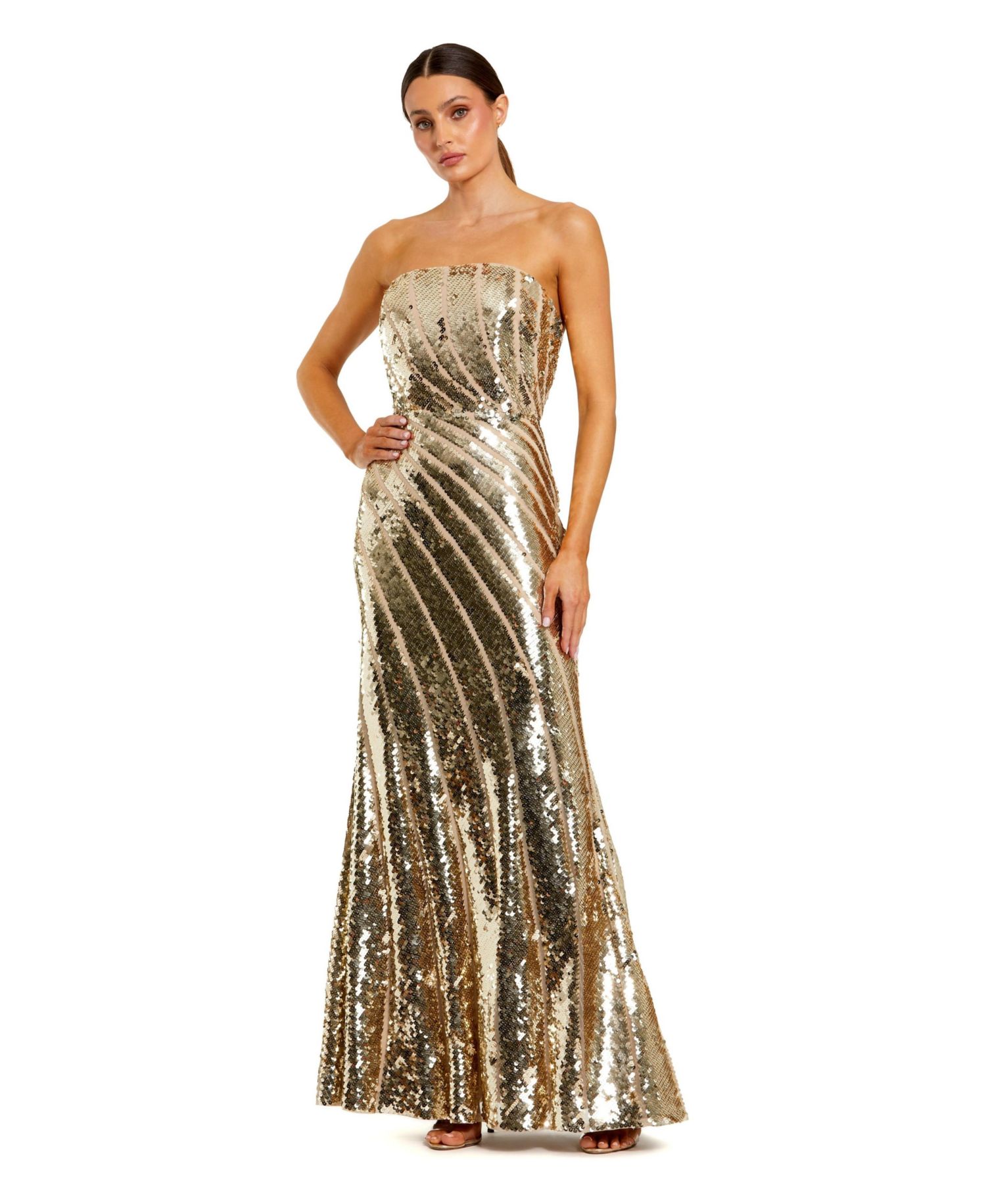 Women's Strapless Sequin Mermaid Gown