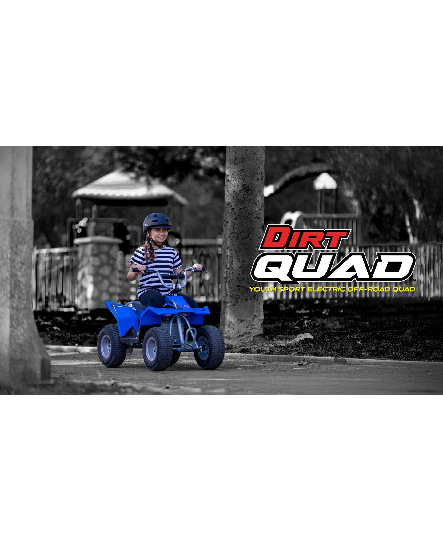 Детская игрушка Razor Mini Dirt Quad Electric Off-Road 4-Wheeler, 24V System, Ages 8+ — фото 2