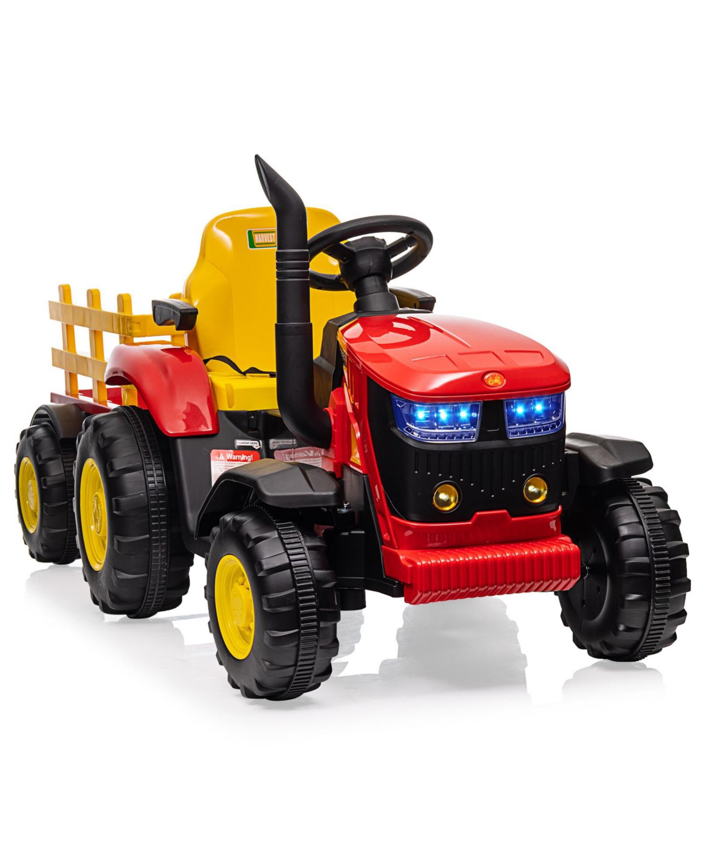 Детская игрушка homfan Battery-Powered Remote-Control Ride-On Tractor with Detachable Trailer, 54"L x 20"W x 21"H, Up to 66 lbs, 3–6 лет — фото 2