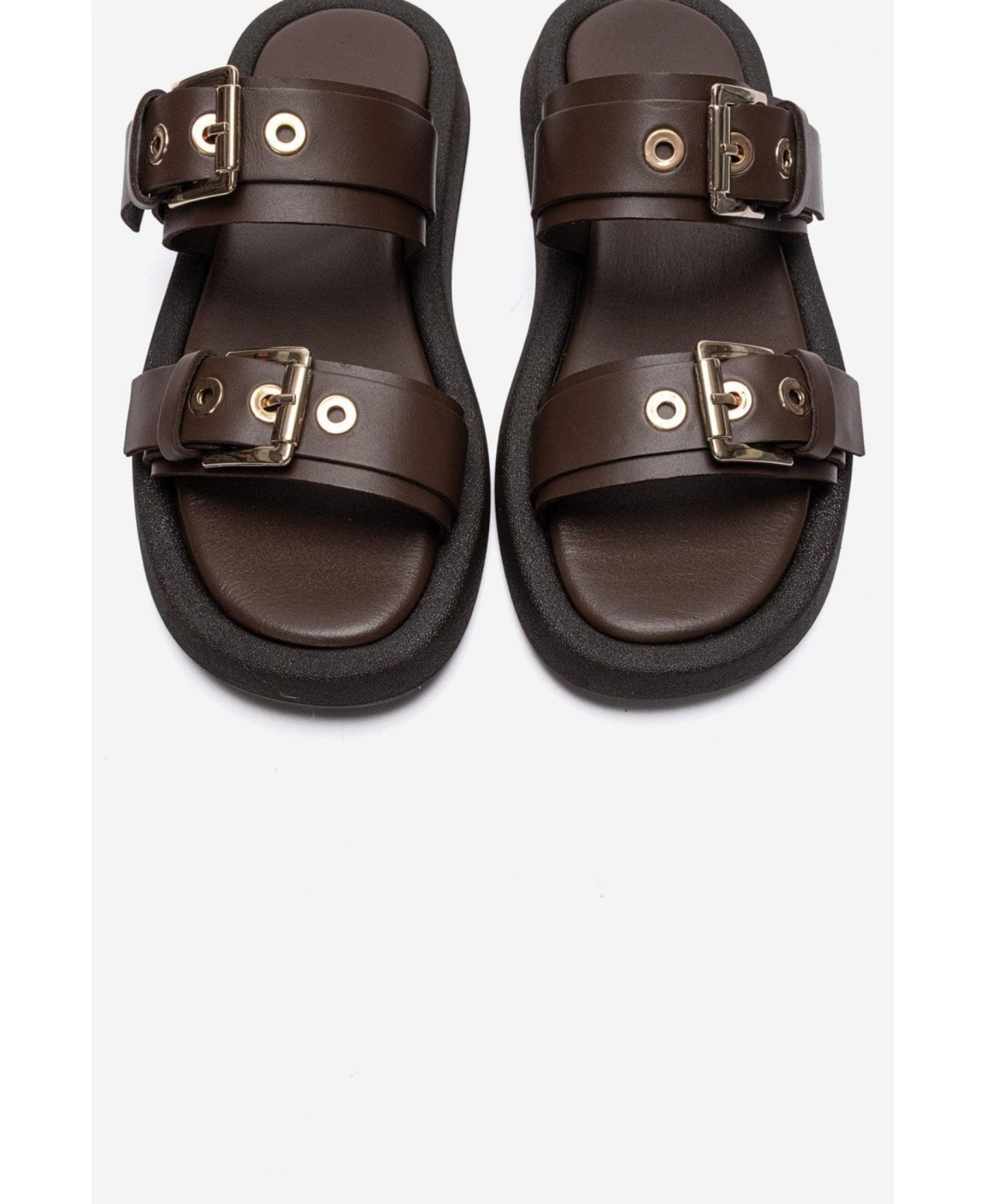 Женские сандалии Forever & Always Shoes Dorel Leather Buckle, цвет: Коричневый — фото 4