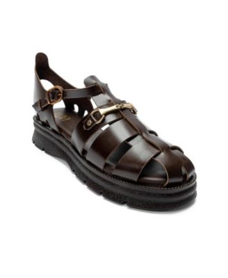 Forever and Always Shoes Women's Riela Leather Buckle Sandal