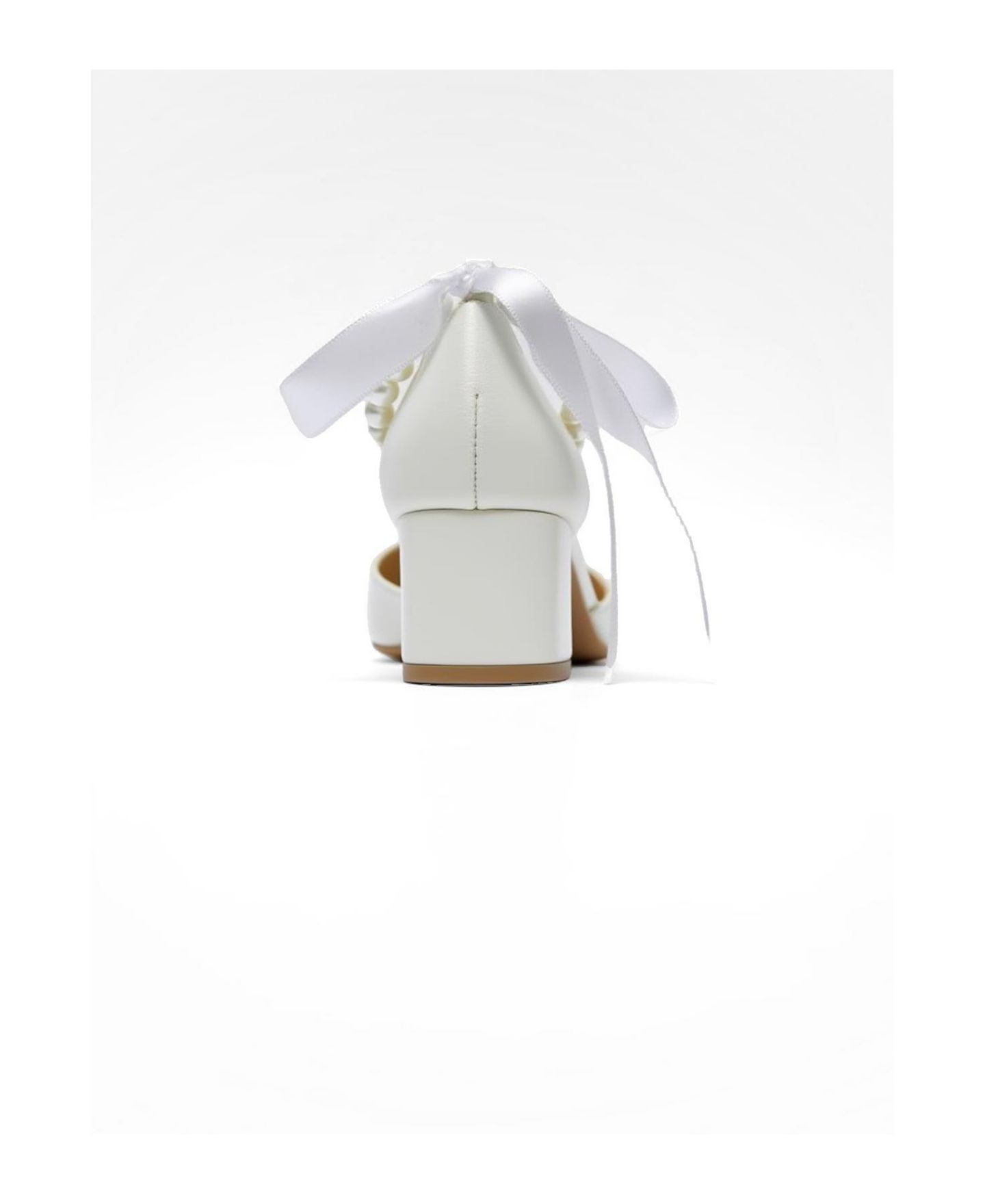 Женские туфли Forever & Always Shoes Evania Block Heel Wedding, цвет: Слоновая кость — фото 2